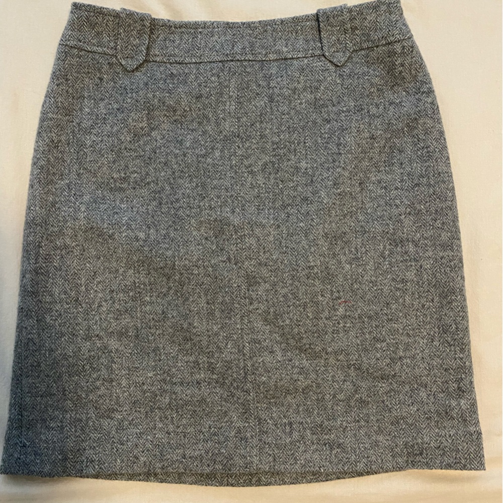 Gray Herringbone Skirt